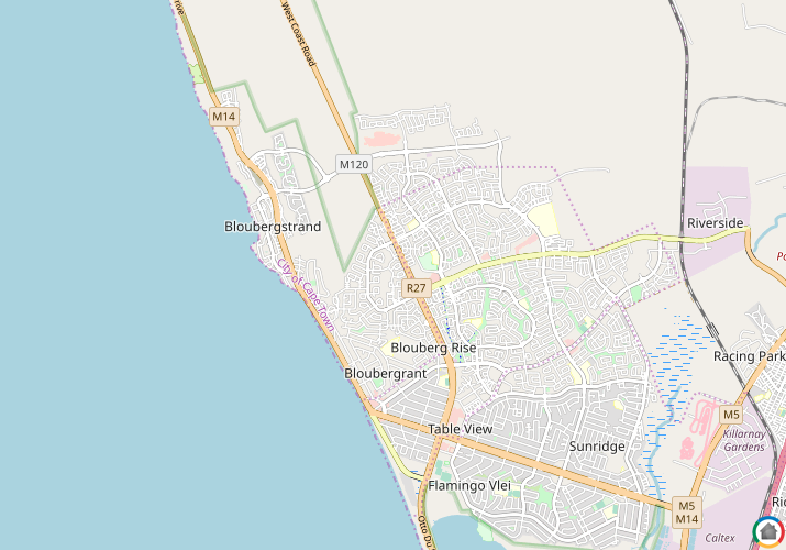 Map location of Blouberg Sands